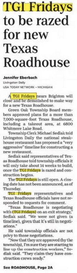 TGI Fridays - Aug 01 2022 Article